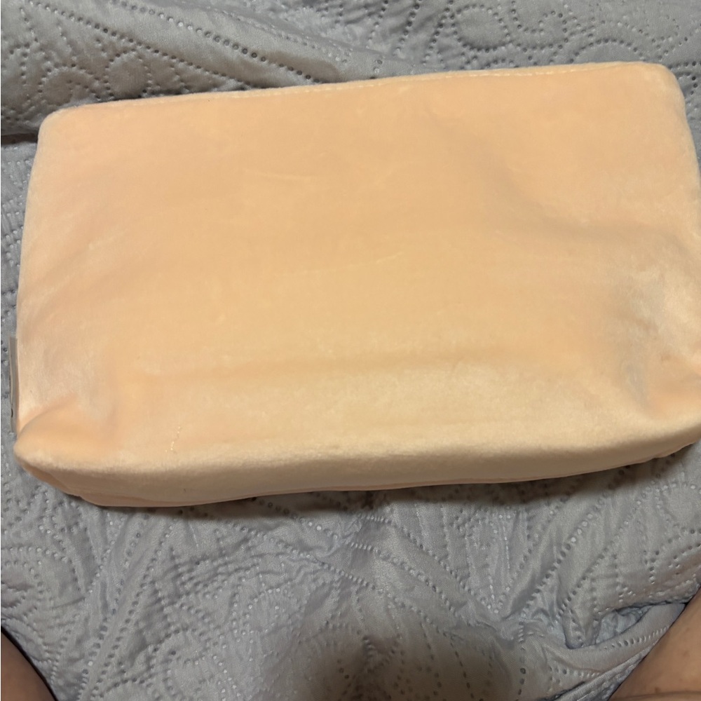 NWOT blush Chanel Beauty plush makeup bag. - Picture 2 of 4